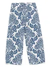 's Max Mara S Max Mara Merano Long Trouser Blue In White