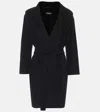 S Max Mara Messi Belted Virgin Wool Coat In Black