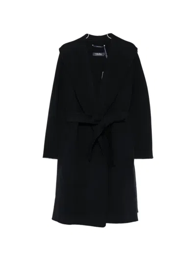 's Max Mara Messi Long-sleeve Coat In Blue