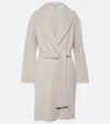 S Max Mara Messi Virgin Wool Wrap Coat In Neutrals