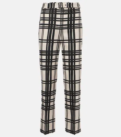 S Max Mara Mia Cotton-blend Pants In White