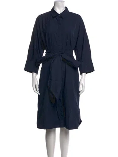 Pre-owned S Max Mara Midi Length Dress In Blue