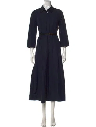 Pre-owned S Max Mara Midi Length Dress In Blue