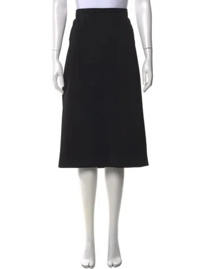 Pre-owned S Max Mara Midi Length Skirt In Black