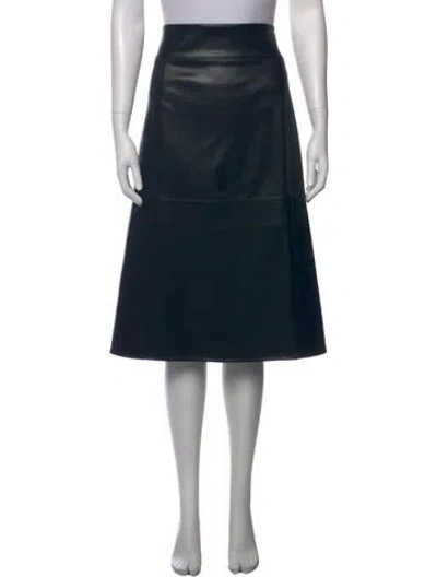 Pre-owned S Max Mara Midi Length Skirt In Black