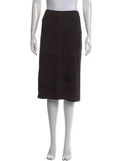 Pre-owned 's Max Mara Midi Length Skirt In Brown