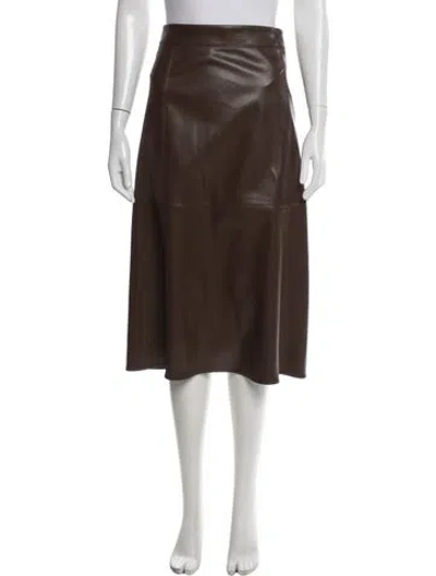 Pre-owned 's Max Mara Midi Length Skirt In Brown