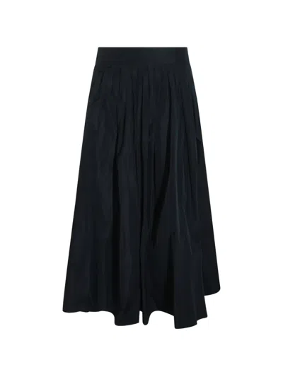 's Max Mara Midi Pleated Flared Skirt In Black