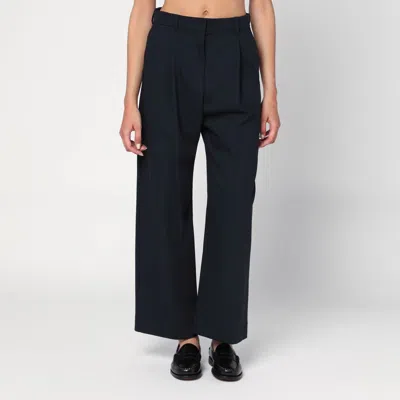 S MAX MARA 'S MAX MARA MIDNIGHT BLUE CRÊPE WOOL TROUSERS