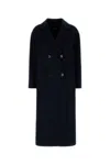 's Max Mara Favola Wool Double Breasted Long Coat In Blue S