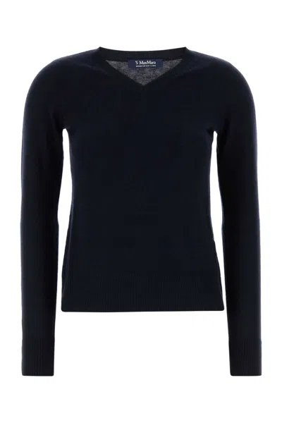 's Max Mara Midnight Blue Wool Idoneo Sweater In Black