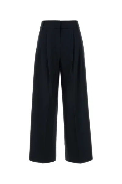 'S MAX MARA MIDNIGHT WOOL NICHOLS PALAZZO PANT