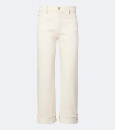 S Max Mara Mid-rise Straight Jeans In White