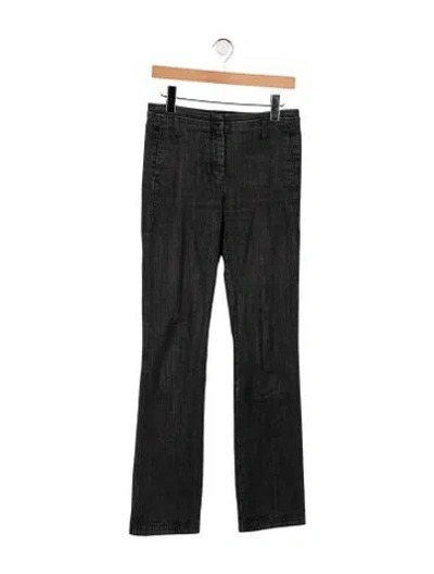 Pre-owned S Max Mara Mid-rise Straight Leg Jeans In Black