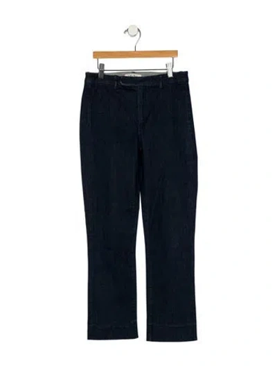 Pre-owned S Max Mara Mid-rise Straight Leg Jeans In Blue