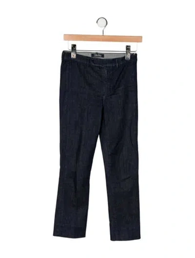 Pre-owned S Max Mara Mid-rise Straight Leg Jeans In Blue