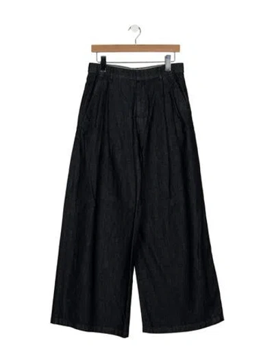 Pre-owned S Max Mara Mid-rise Wide Leg Jeans In Black