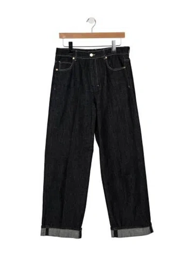 Pre-owned S Max Mara Mid-rise Wide Leg Jeans In Blue