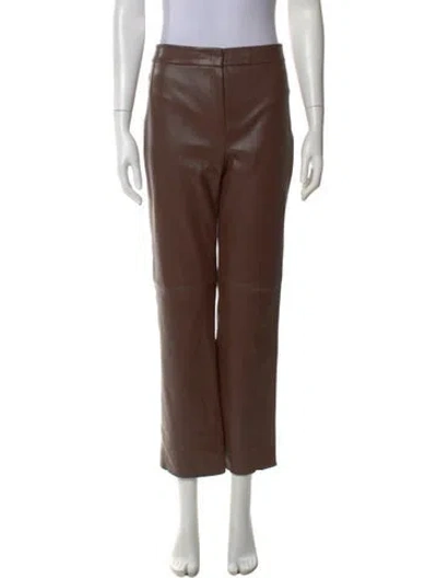 Pre-owned S Max Mara Mid-rise Wide Leg Jeans In Brown