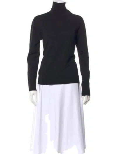 Pre-owned 's Max Mara Mock Neck Sweater In Black