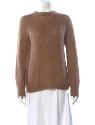 Pre-owned 's Max Mara Mohair Crew Neck Sweater In Brown