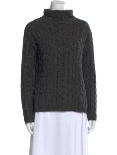 Pre-owned S Max Mara Mohair Turtleneck Sweater In Grey