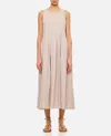 S Max Mara Moira Poplin Sleeveless Dress In Grey