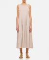 S Max Mara Moira Poplin Sleeveless Dress In Grey