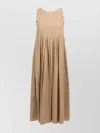 's Max Mara Skirt Pleated Neckline Sleeveless V-back