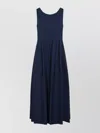 S Max Mara Pleated Dress Long Round Neckline