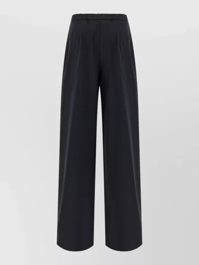 S Max Mara Mstcorone Wide Leg Pleated Front Trousers In Black
