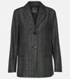 S Max Mara Murano Chambray Blazer In Black