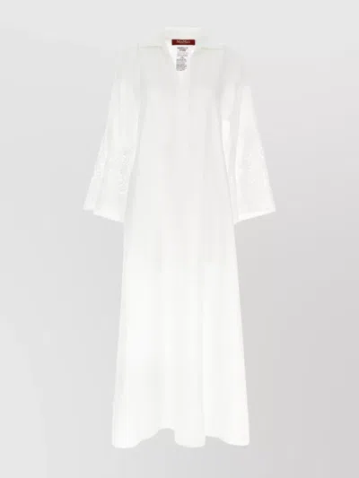 's Max Mara 'mysterious' Embroidered Flared Sleeve Robe In White