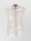 's Max Mara Nautical Print Silk Shirt In Neutral