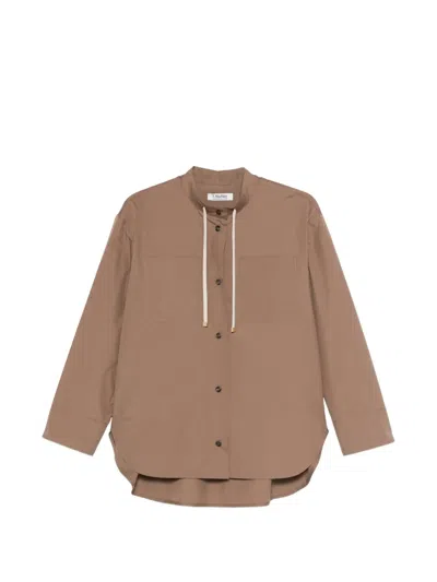 S Max Mara 드로스트링 포켓 셔츠 In Neutral