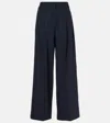 S Max Mara Nichols Virgin Wool Wide-leg Pants In Blue