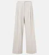 S Max Mara Nichols Wool Wide-leg Pants In White