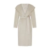 S Max Mara Nicolo Long Belted Coat In Off-white