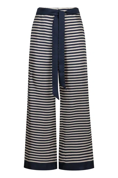 S MAX MARA NINE SILK TROUSERS