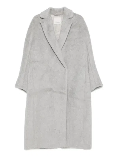 's Max Mara Notched-collar Coat In Gray