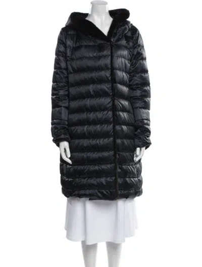 Pre-owned S Max Mara Nylon Coat In Black