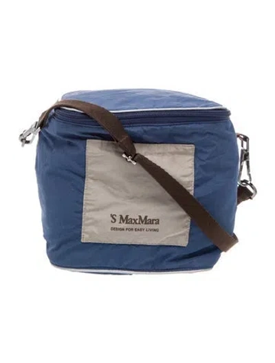 Pre-owned S Max Mara Nylon Crossbody Bag In Blue