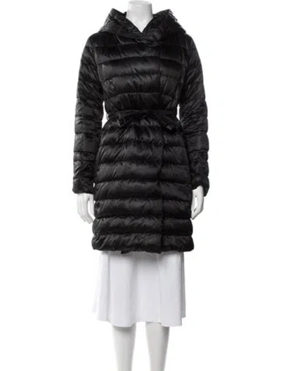 Pre-owned S Max Mara Nylon Down Coat In Black