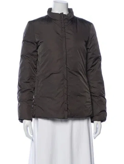 Pre-owned S Max Mara Nylon Down Coat In Grey