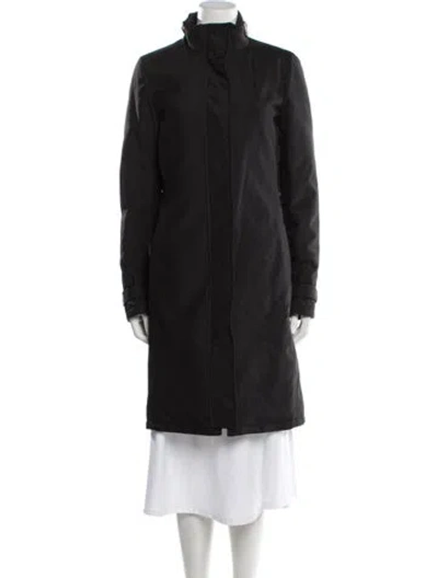 Pre-owned S Max Mara Nylon Parka In Black