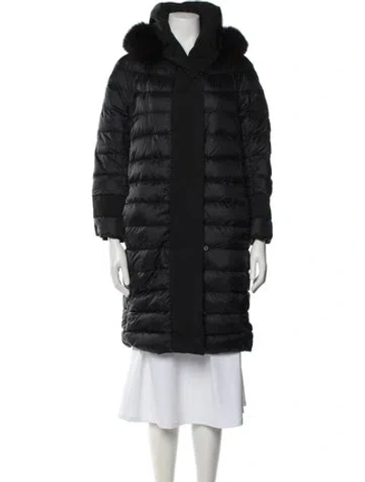 Pre-owned 's Max Mara Nylon Parka In Black