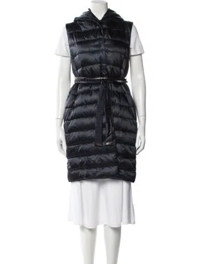 Pre-owned 's Max Mara Nylon Puffer Vest In Blue