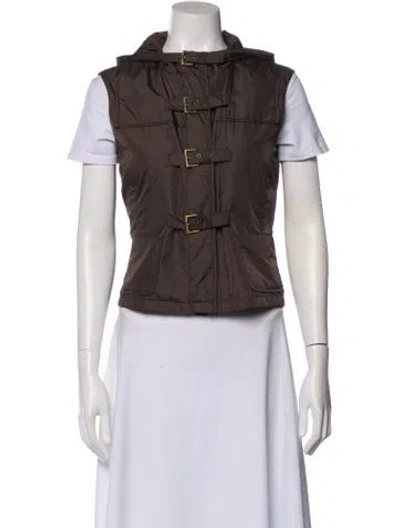 Pre-owned 's Max Mara Nylon Vest In Brown