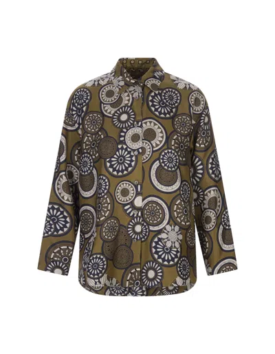 's Max Mara Timeshirt Printed Crêpe De Chine Shirt In Yellow
