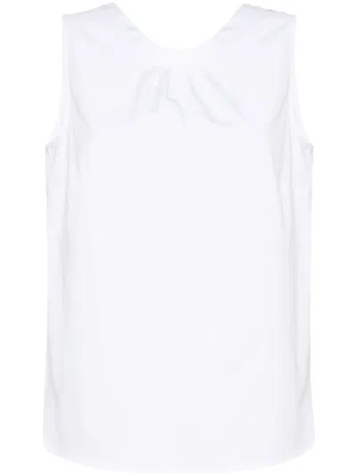 S Max Mara Ofelia Poplin Top In White